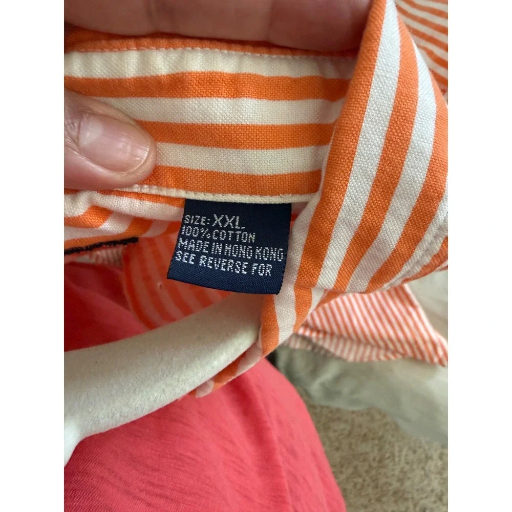 Ox Sport Tennessee Volunteers Orange Stripe Button Down Shirt XXL Game Day